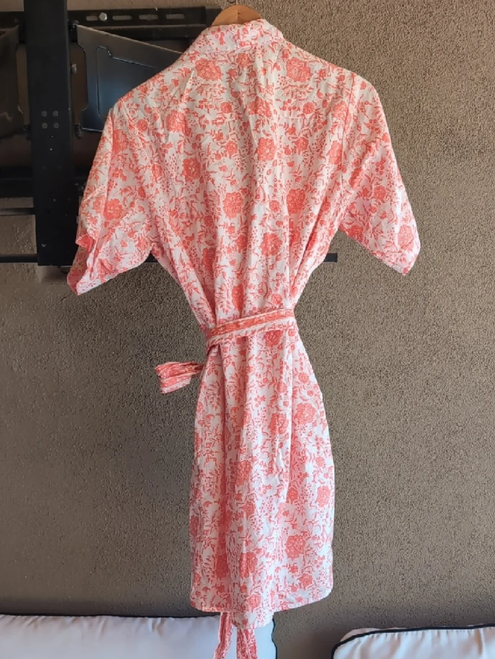 Sue Sartor Coral Floral Shirt Dress